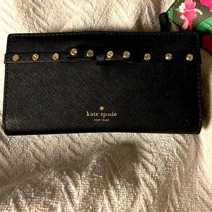 Kate Spade Laurel Way Stacy rhinestone wallet like new